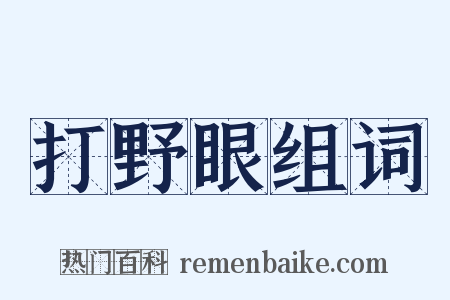 打野眼组词是什么意思的图片